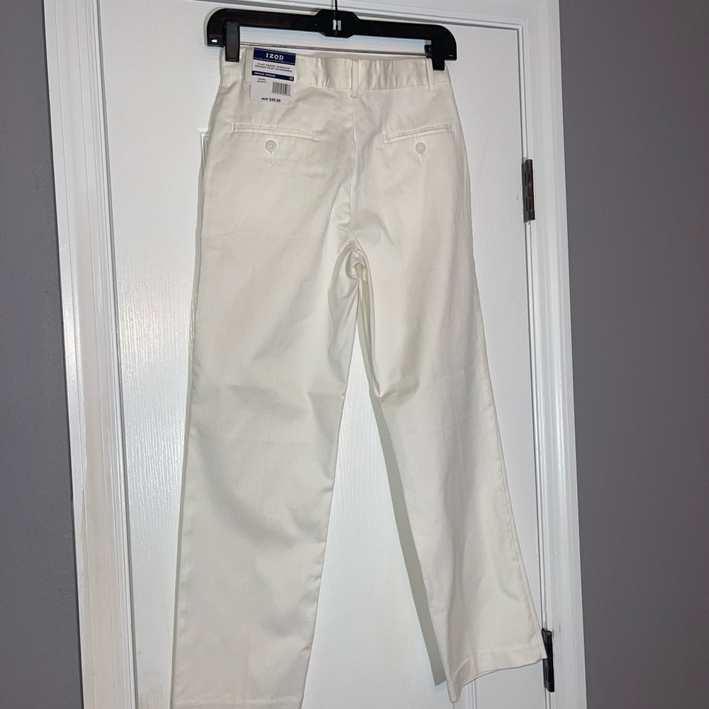 Izod White Casual Bottoms Straight Fit Boys 12